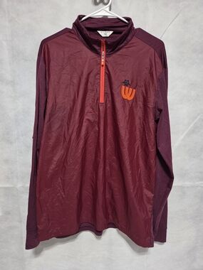 Men's Quarter-Zip Performance Jacket - Maroon